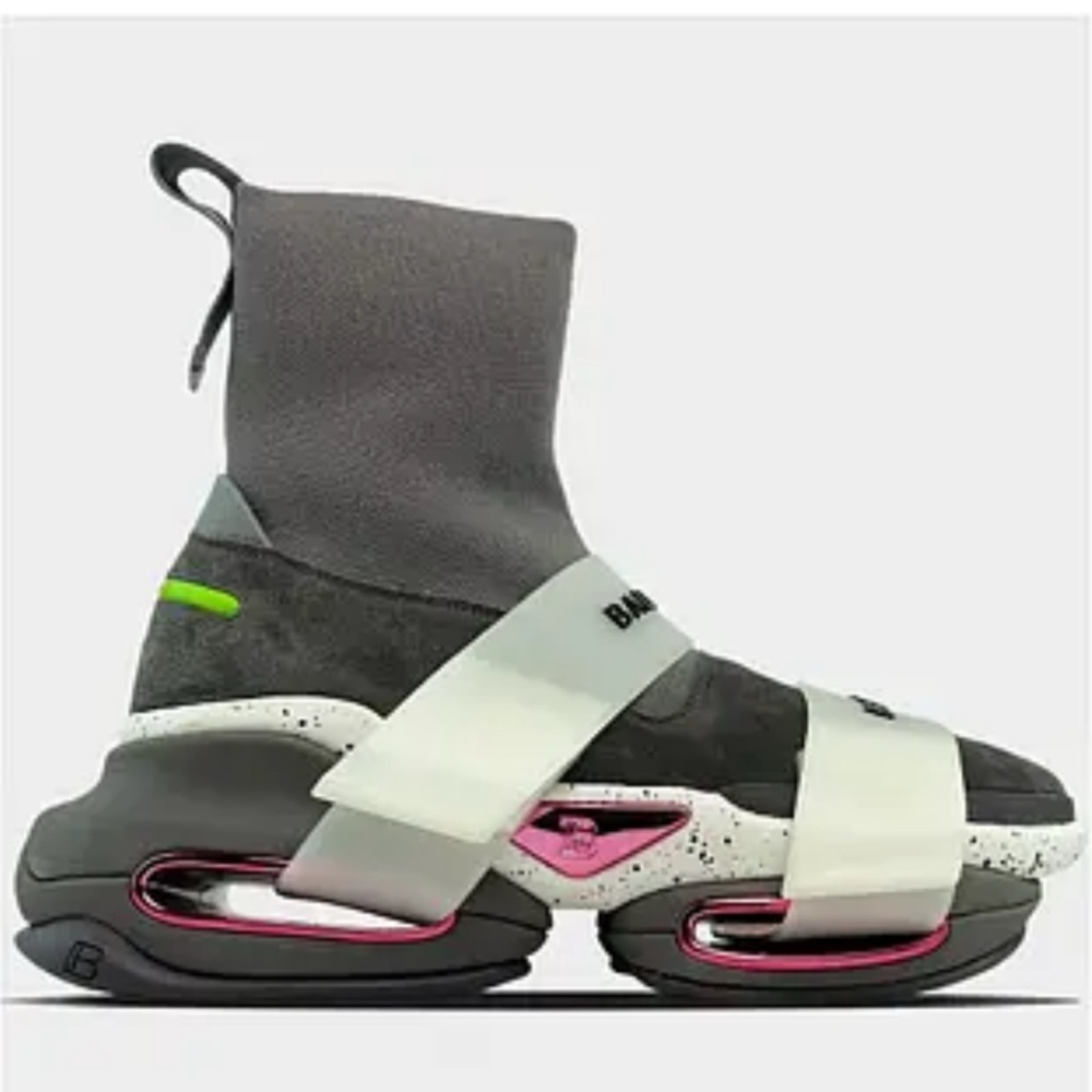 BALMAIN B-Bold High-Top Sock Sneakers
